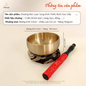 [Amrita] Bộ Chuông Mõ Tụng Kinh Tại Gia Mini - CXNP109 - Chuông mõ tí hon tại gia - Bộ chuông mõ siêu nhỏ