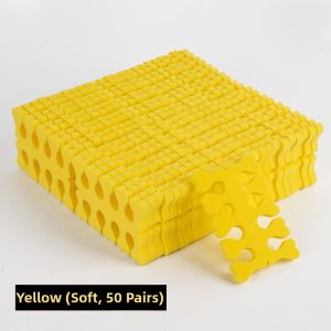 ADAM 100pcs Thiết kế linh hoạt Dụng cụ tách ngón chân Hình trái tim Mềm mại Miếng đệm ngón chân Thoải mái Thực hành vẽ móng nghệ thuật Nẹp chân Chăm sóc móng tay và móng chân