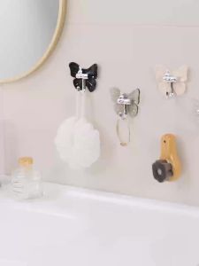 Light luxury hook adhesive strong load-bearing no punching bathroom adhesive hook wall door no trace towel hook