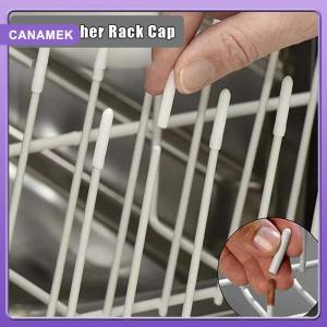 【CANAMEK】 50pcs Dishwasher Rack Caps Tip Tine Cover Cap Flexible Round End Caps Protective Sleeves For Sharp Article To Prevent Collision
