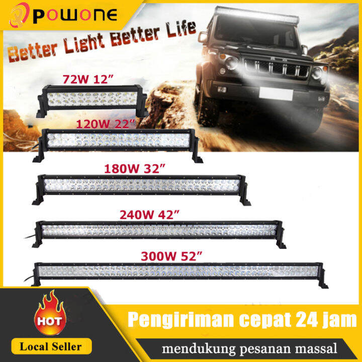 1 Pcs 21 Inch 42 Inch 240W 2 Baris Lampu Kerja LED Bar 6000K Putih ...