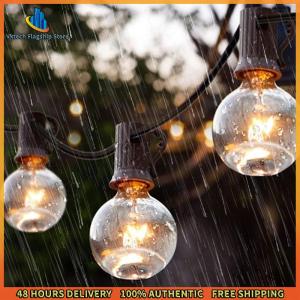 【Clearance sale processing】 LED Solar String Lights Outdoor G40 Shatterproof Bulbs Energy Saving Patio Lighting for Garden and Events