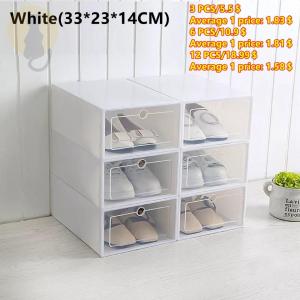 [✅SG Ready Stock] Plastic storage box dust-proof and moisture-proof shoe rack shoe storage cabinet household simple transparent shoe box
