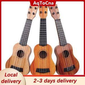 [COD] AqToCna Ship within 24 hours 1Pcs Learning Educational Gifts 26 35cm Kids Guitar 4 Strings Musical Instrument With Paddles Simulating Yukrili Musical Toy