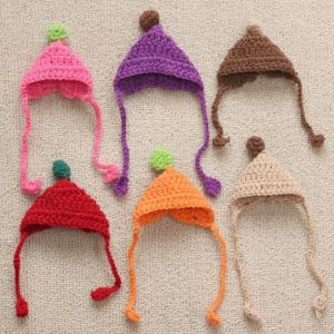 495HS Candy Color Mini Knitted Hats Cute Fashion Animal Doll Hat High Quality DIY Casual Wear Hat Doll Accessories
