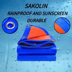[ 8x12FT / 8x16FT / 8x20FT ] Blue Sakolin Tarpaulin  Waterproof Sunscreen Trapal Lona Tolda With holes durable Trapal Laminated Sack Waterproof Cloth - Merchandise777