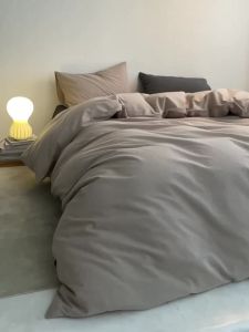 Japanese Style Bedding Set Four-Piece Cotton Xinjiang Cotton Bed Sheet Quilt Cover Student Dormitory Three-Piece Set Home Quilt Cover Bed Skirt LZD