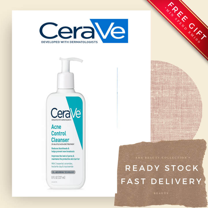 CERAVE ACNE CONTROL CLEANSER 2 SALICYLIC ACID ACNE TREATMENT 237ML
