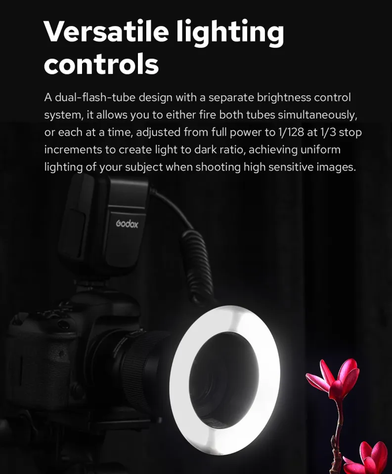 Camera Flash Light 60d Godox MF-R76 RING76 5000K Macro LED Ring