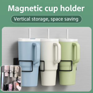 Cup Draining Organizer Strong Adhesive Wall Stainless Steel Wall-Mounted Teacups Glass Cups Mouthwash Cups强力粘墙不锈钢磁性杯架