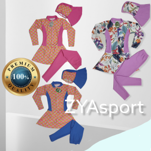 COD BAJU RENANG ANAK KEKINIAN BAJU RENANG MUSLIMAH ANAK MOTIF BUAT USIA 3-18 TAHUN