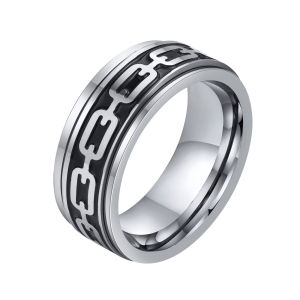 Vnox Thép Không Gỉ Chuỗi Xoay Vòng Cho Nam Giới Mát Punk Rock Viking Bùa Đồ Trang Sức Nhẫn Mỹ Kích Thước 7-12