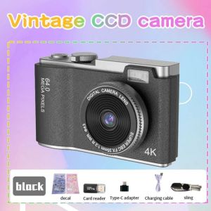4K Digital Camera Dual Camera Flash 50 Million HD Pixel Retro CCD Portable Camera Auto Focus