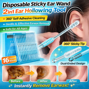 Disposable Silicone Ear Wax Remover Sticky Adhesive Ear Pick Cleaner Tool Soft Safe Earwax Removal for Kids Adults Ear Cleaner Kit
