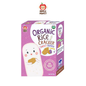 APPLE MONKEY Baby Snack Organic | Biskut Baby Rice Cracker Snek Bayi