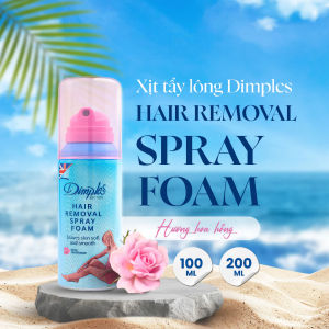 Bọt Tẩy Lông Cao Cấp Dimples Nhập Khẩu UK – Dạng Xịt Bọt Siêu Mịn Hương Hoa Hồng/Chanh 100ml/200ml
