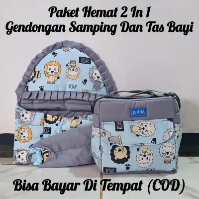 Paket Hemat 2 in 1 Tas Bayi Dan Gendongan Bayi Samping Motif Terlaris