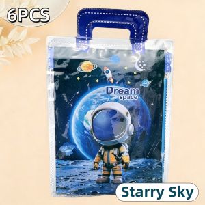 6-in-1 Cartoon Stationery Gift Set For Kindergarten Party Gift Stationery Bag Kids Gift School Supplies