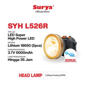 Surya SYH L526R 52W LED Selam Water Resistant Cahaya Kuning 35 Jam