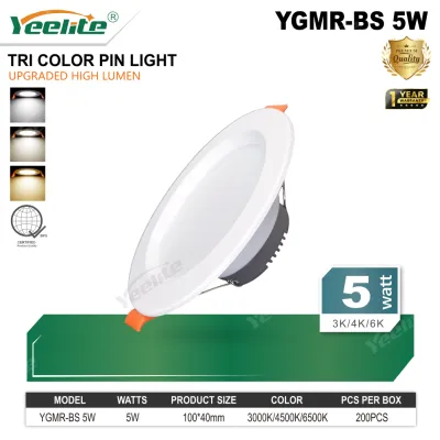 YEELITE 7W 5W LED Downlight Recessed Panel IRON Ceiling Light 3 Color Temperature Switchable Warranty for Living Room Energy Saving Eye Care Lamp Easy Install