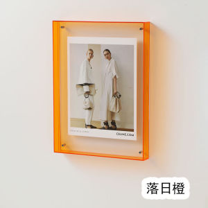 Acrylic Photo Frame 6 Large Frame Display Stand Wall-Mountable Colorful Double-Sided Transparent Square Display Frame
