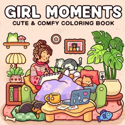 Cute Comfy Coloring Book Girl Moments Graffiti ColoringBook coloring books for girls Coloring Book Relaxation Gift Spooky Cutie Graffiti Painting Book Creative Doodles Book Drawing Book Painting Toys Christmas gifts for children and friends esiny