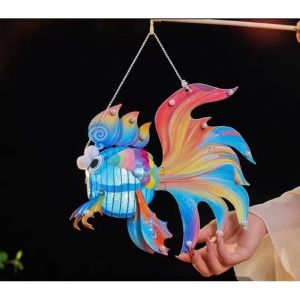 Đèn lồng trung thu tự làm bằng giấy hình cá chép phát sáng Lồng đèn cá Koi thủ công sáng tạo