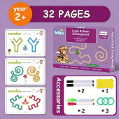 NIKO Tracing Workbook For Kids Training Coloring Book Erasable Writing Materials For Kid Educational Learning