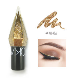 Eye Shadow Pearlescent Diamond Eye Shadow Liquid 5-color Sequins MakeUp Smooth Mini Fine Brush Eyeliner Shine And Head