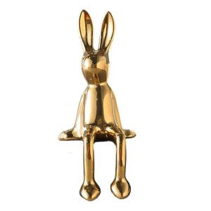 Gốm trang trí thỏ điêu khắc đầy màu sắc thỏ figurine cho phòng khách và phòng trang trí phòng ngủ