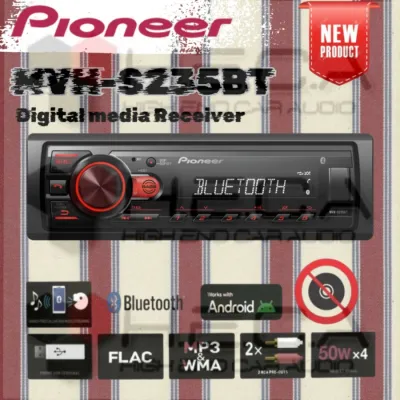 Pioneer MVH-S235BT Head Unit Single Din MP3 USB Bluetooth Deckless MVHS235BT