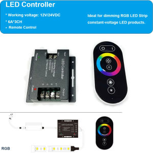 Dc12-24V đèn Dải LED RF cảm ứng điều khiển từ xa Dimmer 12A 18A cho 3528 5050 SMD COB CCT RGB Băng đèn điều chỉnh độ sáng