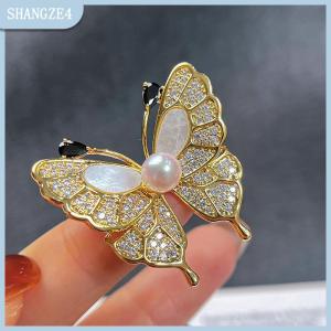 【SHANGZE4】 Fashion Retro Butterfly Brooches For Women Clothing Coat Party Jewelry Accessories Gifts