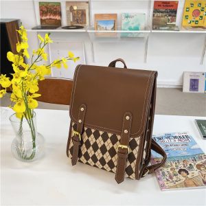 ready Buku Tulis Anime Stationery Korea Kertas Bergaris Tas Sekolah Korean Tas Ransel Motif Kotak Kotak Sera Mengimpor Tas Sekolah Belah Ketupat Gaya Perguruan Tinggi Jepang Perempuan 2024 Niche Baru Ransel Siswa Versi Korea Ransel Perjalanan Ber LM26