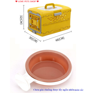 Lồng vận chuyển Chó Mèo đường hàng không tàu xe có thể xếp gọn - Love pets shop