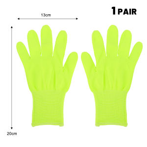 【Rotatingjump】🔥Low Price🔥10Pairs Green Fluorescent Gloves Fashion Birthday Neon Party Glowing Gloves Work Non-Slip Gloves Concert Stage Performance Props