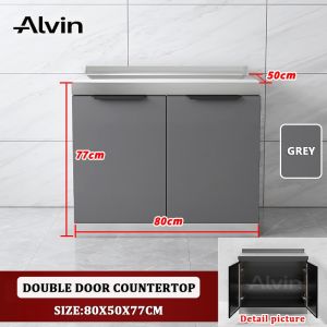 ALVIN Snless Steel Kitchen Sink Cabinet Set Simple Gas Stove Storage Cabinet(COD)