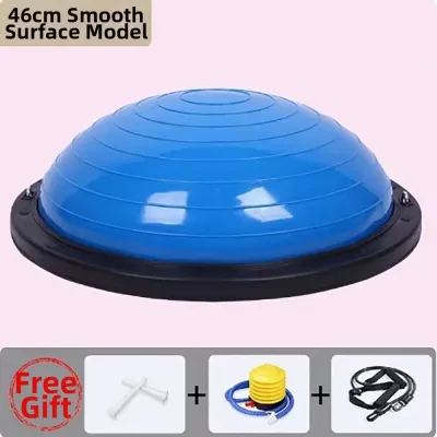 SJKUNNI Chống nổ Bóng Bosu Nửa hình cầu 46cm Bóng tập thăng bằng Đa năng Chống cháy nổ Bóng tập Yoga Tập thể dục tại nhà