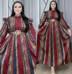 Gamis Wanita Xita – Katun Rayon Free Belt Rempel Manis Busui Standar & Jumbo