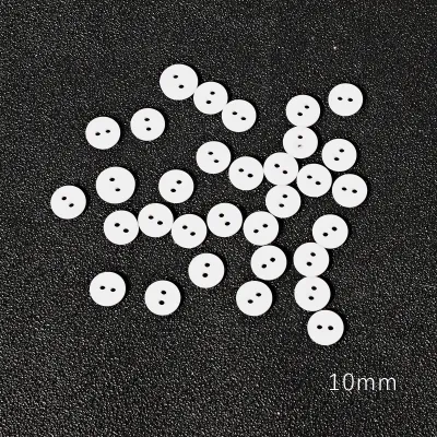 30-100 Cái Nút May Bằng Nhựa Resin Tròn Hai Lỗ Màu Trắng & Đen Cho Quần Áo Nút Trang Trí Phụ Kiện May Vá