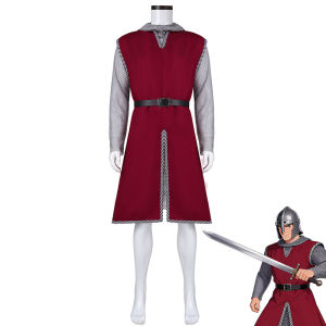 Medieval imitation chainmail hooded coat Retro Knight Armor cos Clothing Halloween stage performance costumes