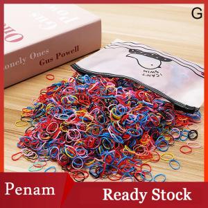 [PAM] 1000pcs Girls Colourful Disposable Rubber Band Elastic Hair Bands Headband Children Ponytail Holder Bands For Kids Accessories