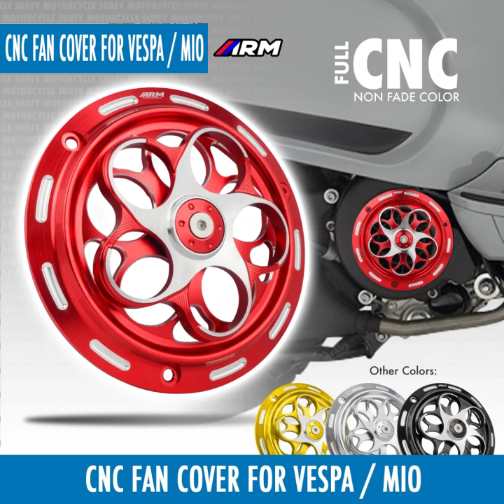 CNC Radiator Fan Cover 2-Color Spinner Design For Vespa / Mio | Lazada PH