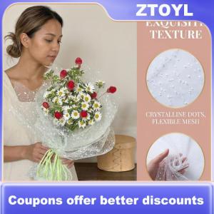 【ZTOYL】 Tự làm bó hoa gói Gạc tuyết sợi mềm trang trí vật liệu đóng gói cho món quà sáng tạo cho