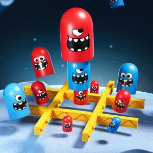 CUTE ELVES Board Game 2 Players Tic-Tac-Toe Interactive Parent-Child Noughts And Crosses Toy Puzzle Montessori Big Eat Small Gobble Board Toys Children/Kids