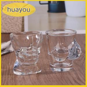 huayou ถ้วยเบียร์ที่ไม่ซ้ำใครใหม่1ชิ้นแก้วไวน์ใสรูปร่างกายสำหรับผู้หญิงและผู้ชายตลกแก้วค็อกเทลแก้วน้ำดื่มกาแฟน้ำผลไม้