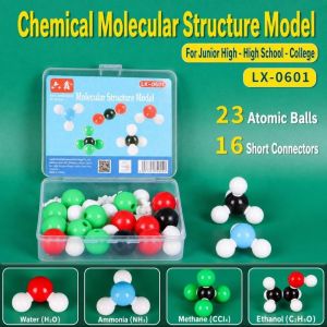 MODERNLUX Educational Chemistry Molecular Model Kit Chemistry Teaching Aid Plastic Ball and Stick Model Set Practical 3D Molecular Structure Model Student