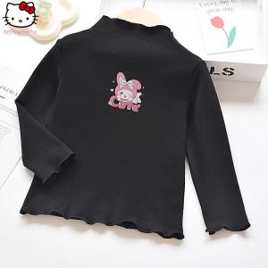 Christmas gifts Halloween Sanrio Kids Long Sleeved Base Shirt Spring Autumn New Melody Cartoon Kawaii T-Shirt Tops Korean Version Fashion Girls Clothing