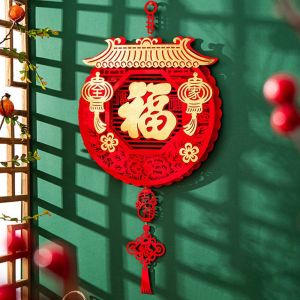 okdeals01 cny decoration 2025 新年装饰挂件2025 for Party Festive Chinese Chinese New Year Door Decor Housewarming Decorations New Year Ornaments Bonsai Pendant Year of Tiger Supplies Spring Festival Decoration Chinese Knot