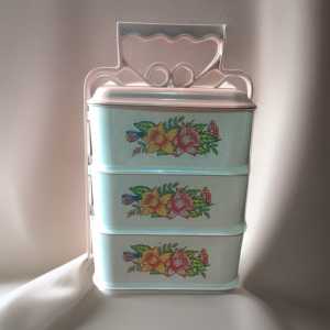 RANTANG PLASTIK SEGI SUSUN TIGA WADAH TEMPAT PENYIMPANAN MAKANAN